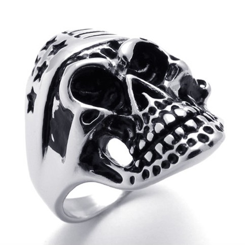 Skull Titanium Ring 20672-£89 - Titanium Jewellery UK