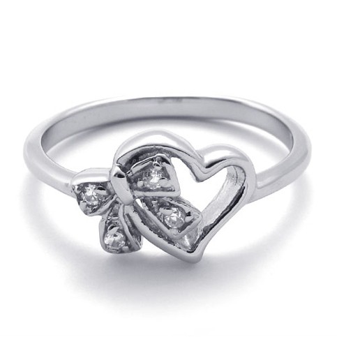 Rhinestone Titanium Ring for Women 20590-£87 - Titanium Jewellery UK