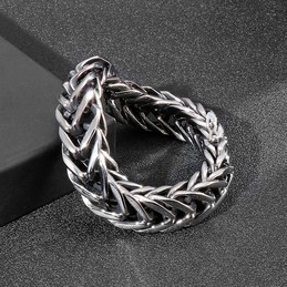  Cool chic style single layer v men's titanium bracelet
