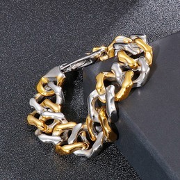 Men's inter-gold bracelets four-sided grinding bracelet jewelry