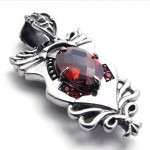Red Rhinestone Titanium Pendant 20452