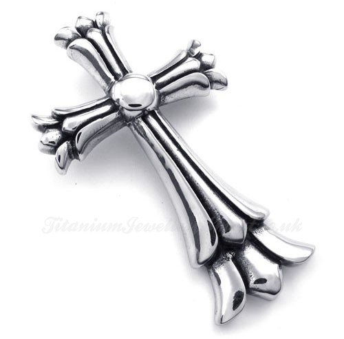 Men's Cross Pattern Titanium Pendant Necklace (Free Chain)-£85 ...