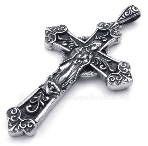 Our Lady Titanium Cross Pendant Necklace (Free Chain)-£85 - Titanium ...