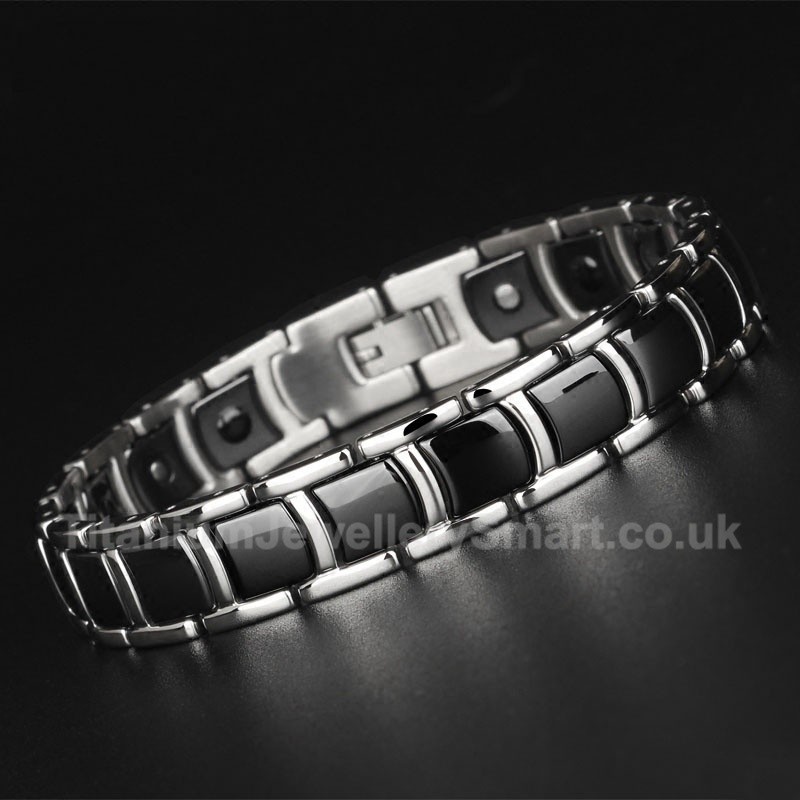Titanium Bracelet Matte Black Wide : Natural Frequency Products
