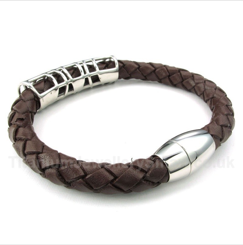 Titanium Leather Bracelet-£96 - Titanium Jewellery UK