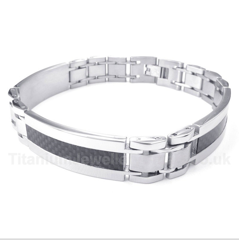 Titanium Carbon Fiber Bracelet-£101 - Titanium Jewellery UK