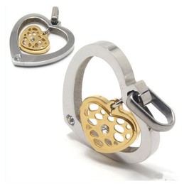 Heart-shaped titanium diamond necklace 