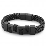  Fashion street photography curved brand woven titanium bracelet for men