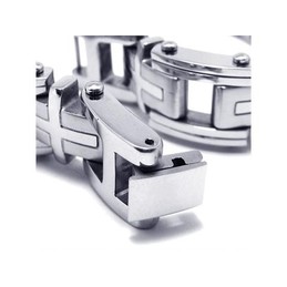 Men's Boy's Silver Pure Titanium Charm Cross Bracelet