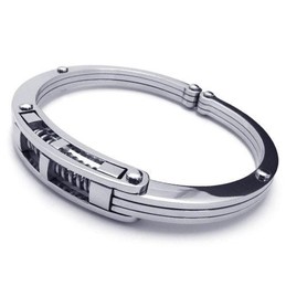 Men's Boys Silver Pure Titanium Charm Bracelet Bangle 