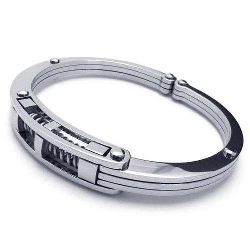 Men's Boys Silver Pure Titanium Charm Bracelet Bangle 