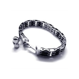 Mens Boys Silver Pure Titanium Bracelet Charm Bangle