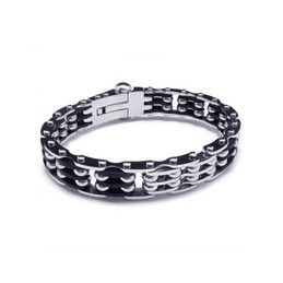 Mens Boys Silver Pure Titanium Bracelet Charm Bangle