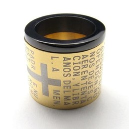 Men's Pure Titanium Cross Rings Pendant Necklace (New)