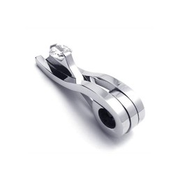 Men's Silver Pure Titanium Pendant Necklace Chain (New)
