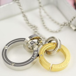 Titanium circle couples pendants