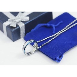 Classical Korean Ring Pendant and Titanium Necklace