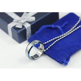 Bible cross Ring Pendant and Titanium Necklace 