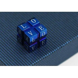 Fashion Titanium Pendant and Necklace Love Rubik Cube
