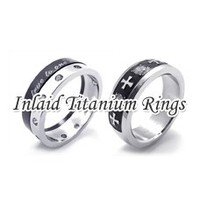 Inlaid Titanium Rings
