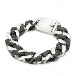  Black titanium bracelet for men