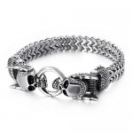 chic style men's diamond skull bracelets