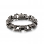 New chic men's pattern titanium tide bracelet